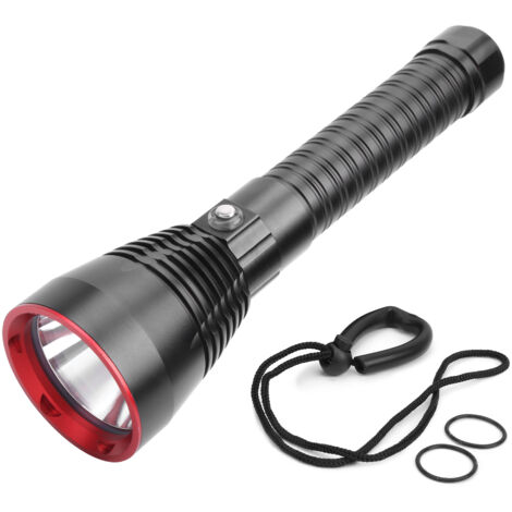 Lampe de plongée LED portable étanche IPX8, torche électrique pour éclairage sous-marin (1/5)