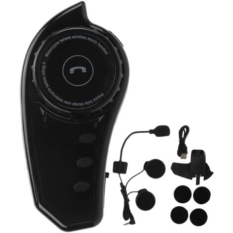 Kit Écouteurs Bluetooth pour Casque de Moto avec Microphone et Batterie Intégrée pour Vélo Électrique et Activités Extérieures