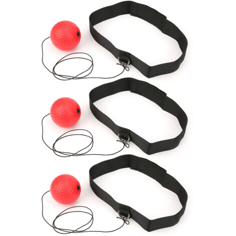 3 Pièces Ballon de Boxe Céphalique Élastique, Accessoire d'Entraînement de Réaction Dynamique (1/5)