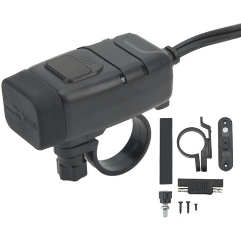 Chargeur USB Moto Double Rapide avec Voltmètre Étanche 12V pour Smartphones (1/5)