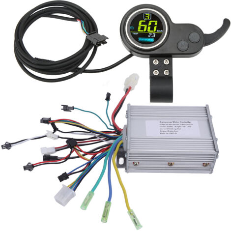 Contrôleur Moteur Brushless 450W 48V/60V avec Poignée d'Accélérateur et Écran LCD Rond Coloré pour Vélo/Scooter Électrique (1/5)