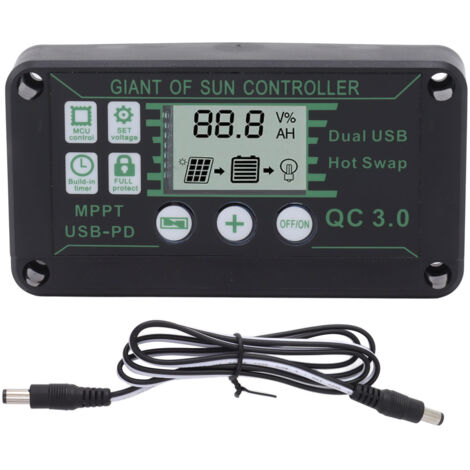 Régulateur de Charge Solaire MPPT 10A pour Camping-Cars et Bateaux - Contrôleur Intelligent ABS