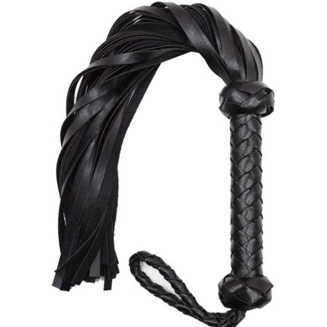 Cravache d'équitation en cuir synthétique pour dressage et entraînement équestre