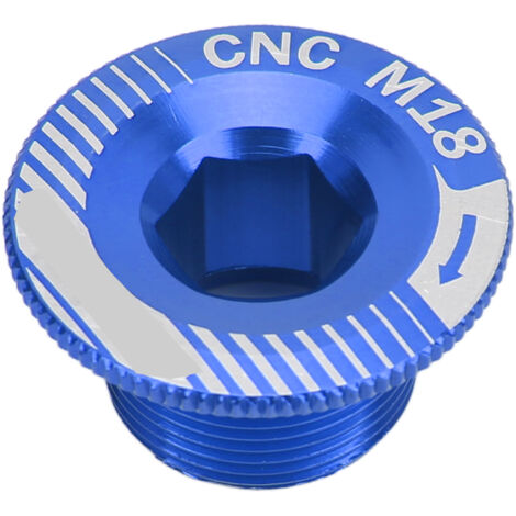 Vis de fixation de manivelle de vélo M18 en alliage d'aluminium, boulon de bras de pédalier bleu pour crankset (1/5)