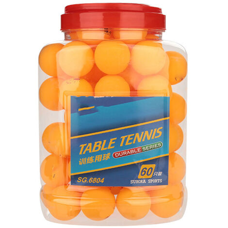 60 Balles de Ping Pong Orange de Haute Qualité pour Match et Entraînement