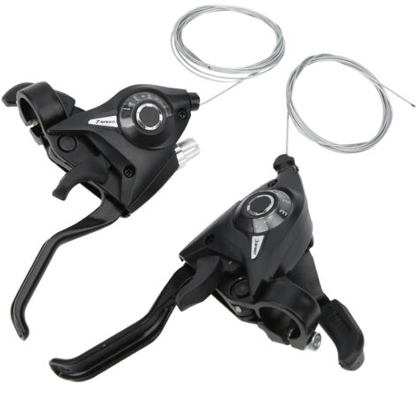 Paire de Leviers Combinés Frein et Vitesses 3x7 21V pour Vélo avec Câble de Changement (1/5)