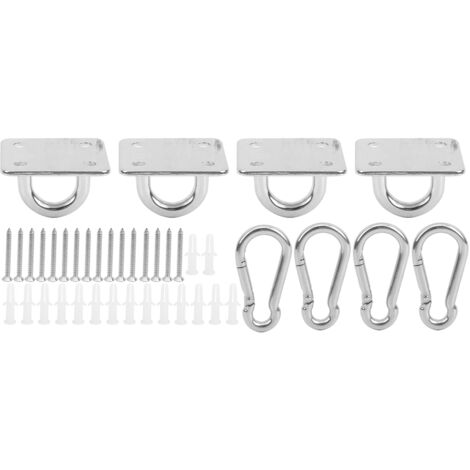 Support mural en acier inoxydable pour hamac, plaque de fixation et crochet de suspension pour plafond (1/5)