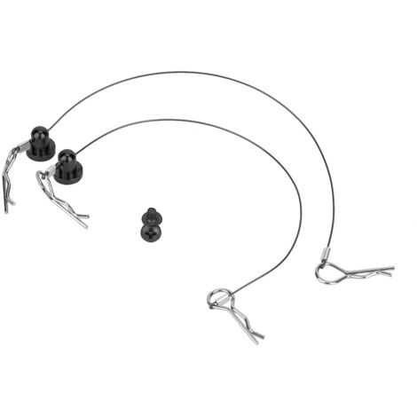 Clip anti-perte avec vis de retenue pour coque Traxxas 1/10 RC (Noir) (1/5)