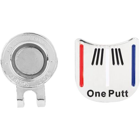 Marqueur de balle magnétique pour casquette de golf, clip visière, accessoire métallique durable (lot de 2) (1/5)