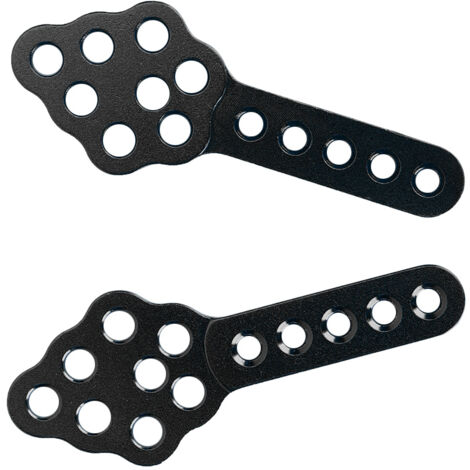 2 pièces Support d'Amortisseur Réglable en Hauteur et Angle pour Voiture RC Crawler 1/10 (Noir) (1/5)