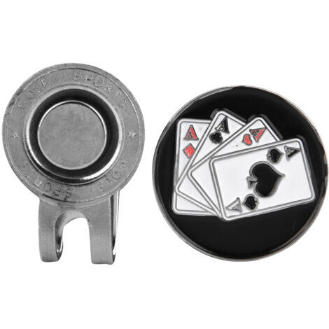 Marqueur de balle magnétique pour casquette de golf en métal durable - Accessoire visière (1/5)