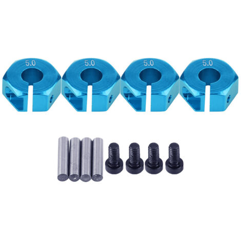 Adaptateur Universel de Roue Hexagonale 12mm pour Voiture RC 1/10 HSP Sakura (5mm, Bleu) (1/5)