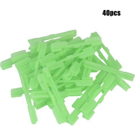 40 pièces Support de Bâton Lumineux pour Embout de Canne - Bâtons Fluorescents pour Pêche Nocturne (Taille M)