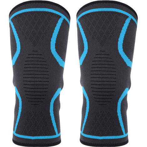 Genouillère de Sport Élastic Bleu Clair XL pour Fitness Course Cyclisme (1/5)