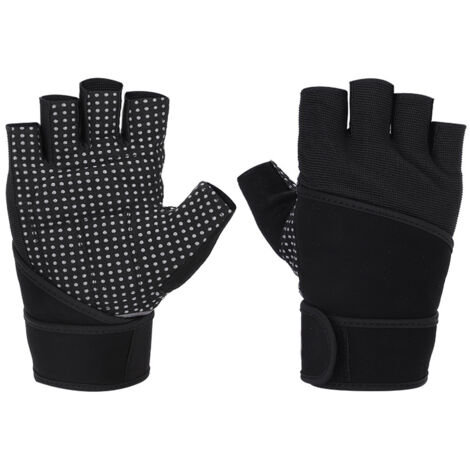 Gants de Fitness Respirants pour Musculation avec Attaches de Poignet - Rouge L (1/5)