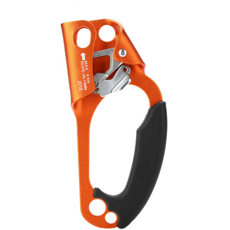 Poignée de Serrage Droite pour Corde d'Escalade 8-13mm, Équipement d'Escalade (Orange) (1/5)