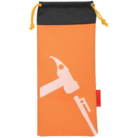 Marteau à Piquets de Tente avec Pochette de Rangement pour Crampons et Piquets (Orange)