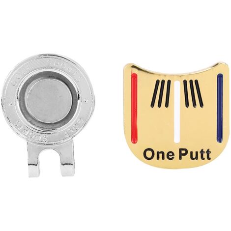 Marqueur de balle magnétique métallique durable pour chapeau de golfeur, accessoire de visière (1) (1/5)