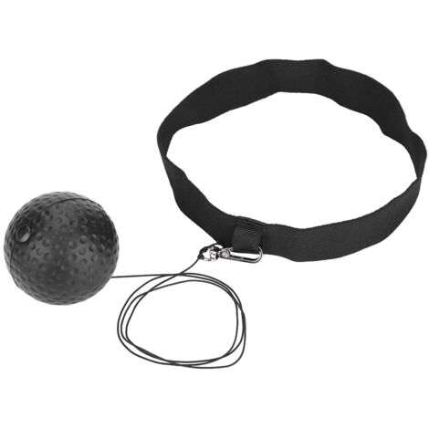 Ballon de Boxe Punch Réflexe avec Bandeau pour Entraînement, Équipement de Combat et Relâchement du Stress Noir (1/5)