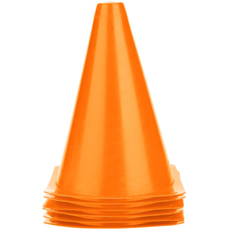 6 pièces Cônes d'Entraînement de Football 18 cm Accessoires Marqueurs Sportifs (Orange) (1/5)