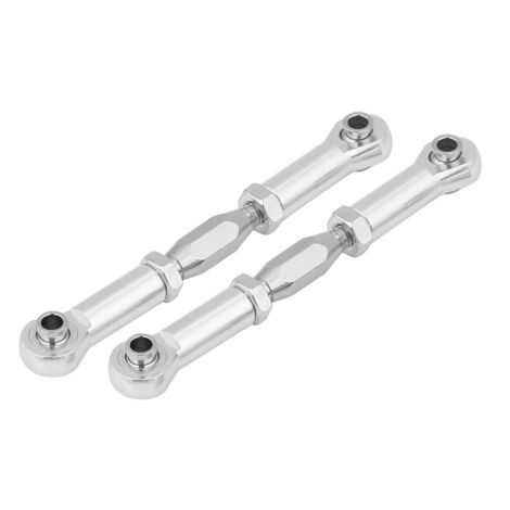 Tige de direction en alliage d'aluminium usinée CNC pour voiture RC, pièces de rechange et amélioration (argent) (1/5)
