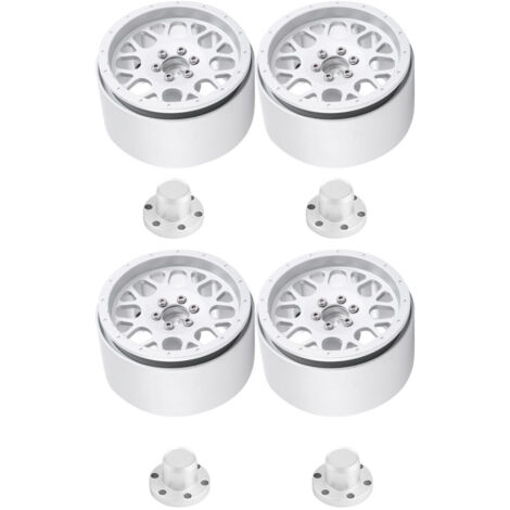 4 pièces Jantes Métal Beadlock pour Traxxas TRX4, SCX10 90046 et KM2 - Voiture RC Crawler (Irregular) (1/5)