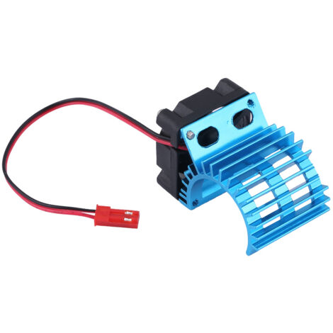 Dissipateur thermique avec ventilateur pour moteur 380/390 de voiture RC électrique 1/10 (Bleu)