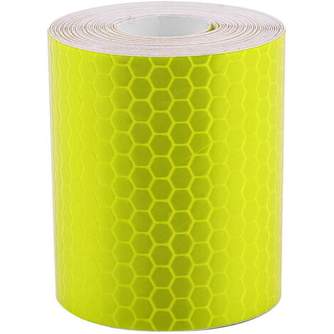 Ruban adhésif réfléchissant de sécurité 5cm x 3m pour remorques, voitures et vélos - Jaune
