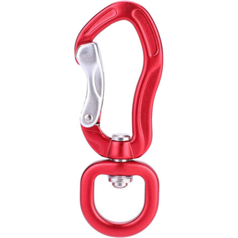 Mousqueton en Alliage d'Aluminium Multifonction pour Randonnée Sécurisé Boucle D Rouge (1/5)