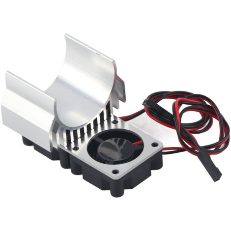 Ventilateur de refroidissement double moteur 540/550 avec dissipateur thermique pour voiture RC électrique 1/10, argenté (1/5)