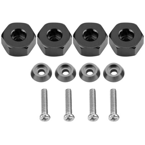 Adaptateur de moyeu hexagonal en alliage d'aluminium 5-12mm pour camion RC WPL 1634 (Noir) (1/5)