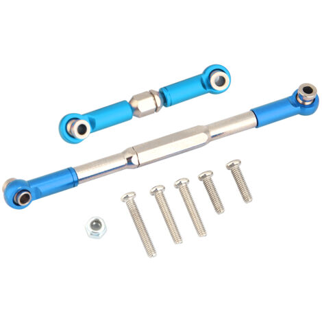 Jeu de Biellettes de Direction en Alliage d'Aluminium Usiné CNC pour Camion RC WPL 1608T (Bleu) (1/5)