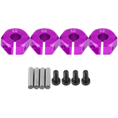Adaptateur universel 12mm pour moyeu hexagonale de roue, compatible HSP Sakura 1/10 (6mm, violet) (1/5)