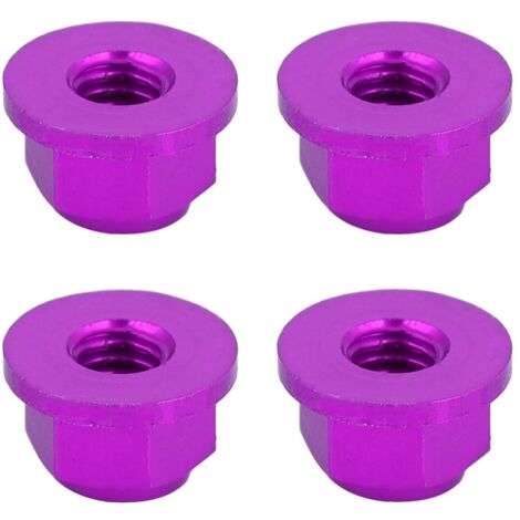 4 pièces Écrous de Roue M4 Aluminium Compatibles Fayee 1/12 WL 1/12 12423 Véhicule Tout-Terrain Violet 0119P (1/5)