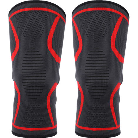 Genouillère de sport élastique rouge XL pour fitness, course et cyclisme (1/5)