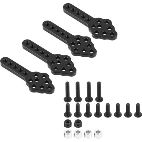 4 pièces supports amortisseurs RC réglables en hauteur pour voitures 1/10 crawler (noir) (1/5)