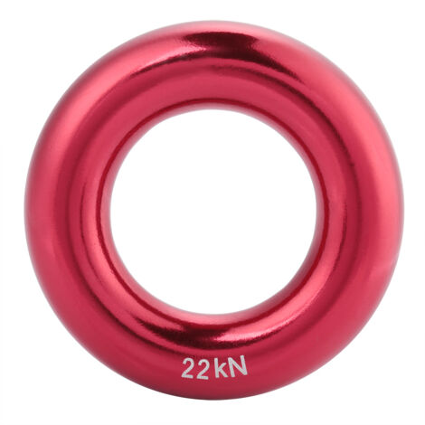 Anneau de rappel en aluminium rond parfait pour l'escalade et la tension, alliage d'aluminium, couleur rouge (1/5)