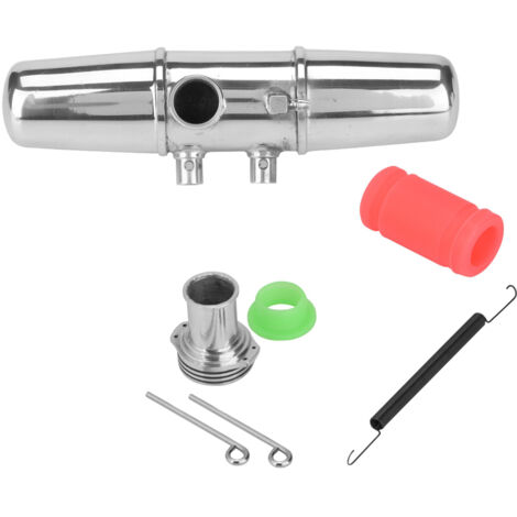 18001P Joint d'Échappement Double en Alliage d'Aluminium pour Voiture Nitro HPI Savage 4.6/5.9 Échelle 1/8 (1/5)