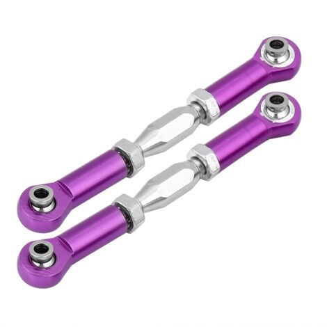 Tige de direction en alliage d'aluminium usinée CNC pour RC - Pièces de rechange et améliorations (Violet) (1/5)
