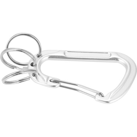 Mousqueton en Alliage d'Aluminium Multifonction pour Randonnée et Escalade, Accessoire Extérieur Argenté (1/5)