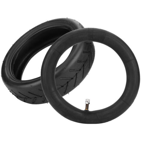 Pneu 10 X 2,125 Pour Xiaomi 4 Lite Et Segway F20/F30/F40 – Chambre à Air + Pneu Extérieur – Caoutchouc Résistant – Noir
