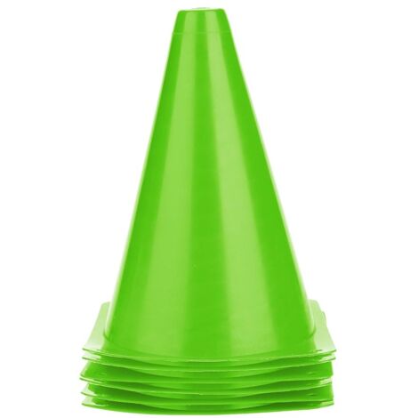 6 pièces Cônes d'Entraînement de Football 18cm, Accessoires Marqueurs en Plastique pour Barrières d'Exercice (Vert) (1/5)