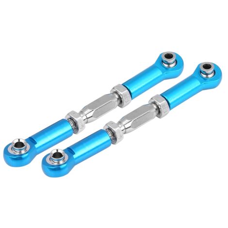 Tige de direction en alliage d'aluminium usinée CNC pour voiture RC, pièces de rechange et amélioration (Bleu) (1/5)