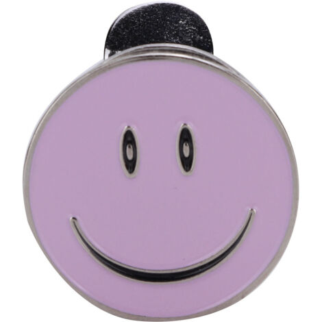 Pince Magnétique pour Casquette de Golf avec Marque-Balle Visage Souriant Violet (1/5)