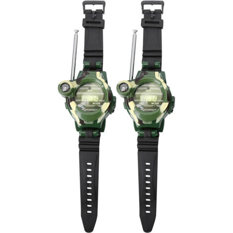 2 montres talkie-walkie pour enfants avec interphone numérique, portée 30m, 7 fonctions