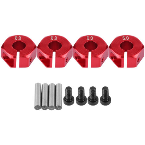 Adaptateur de moyeu hexagonal 12mm universel pour voitures RC 1/10 HSP Sakura (6mm, rouge) (1/5)