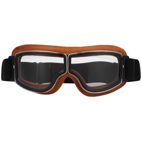 Lunettes de protection moto anti-vent pour scooter et vélo (verre transparent) (1/5)