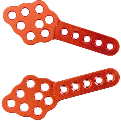 2 pièces Support d'Amortisseur Réglable en Hauteur et Angle pour Voiture RC Crawler 1/10 (Rouge) (1/5)