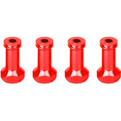 Adaptateur d'extension de moyeu hexagone pour voiture RC, allonge en métal rouge (1/5)