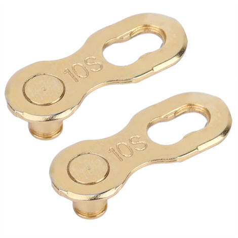 1 Paire de Maillon Rapide pour Chaîne de Vélo 10 Vitesses, Connexion Dorée pour VTT et Bicyclette (1/5)